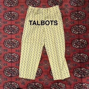 Talbots 4 Retro Style Capri Shades of‎ Green Stretch Cotton Summer Pants
